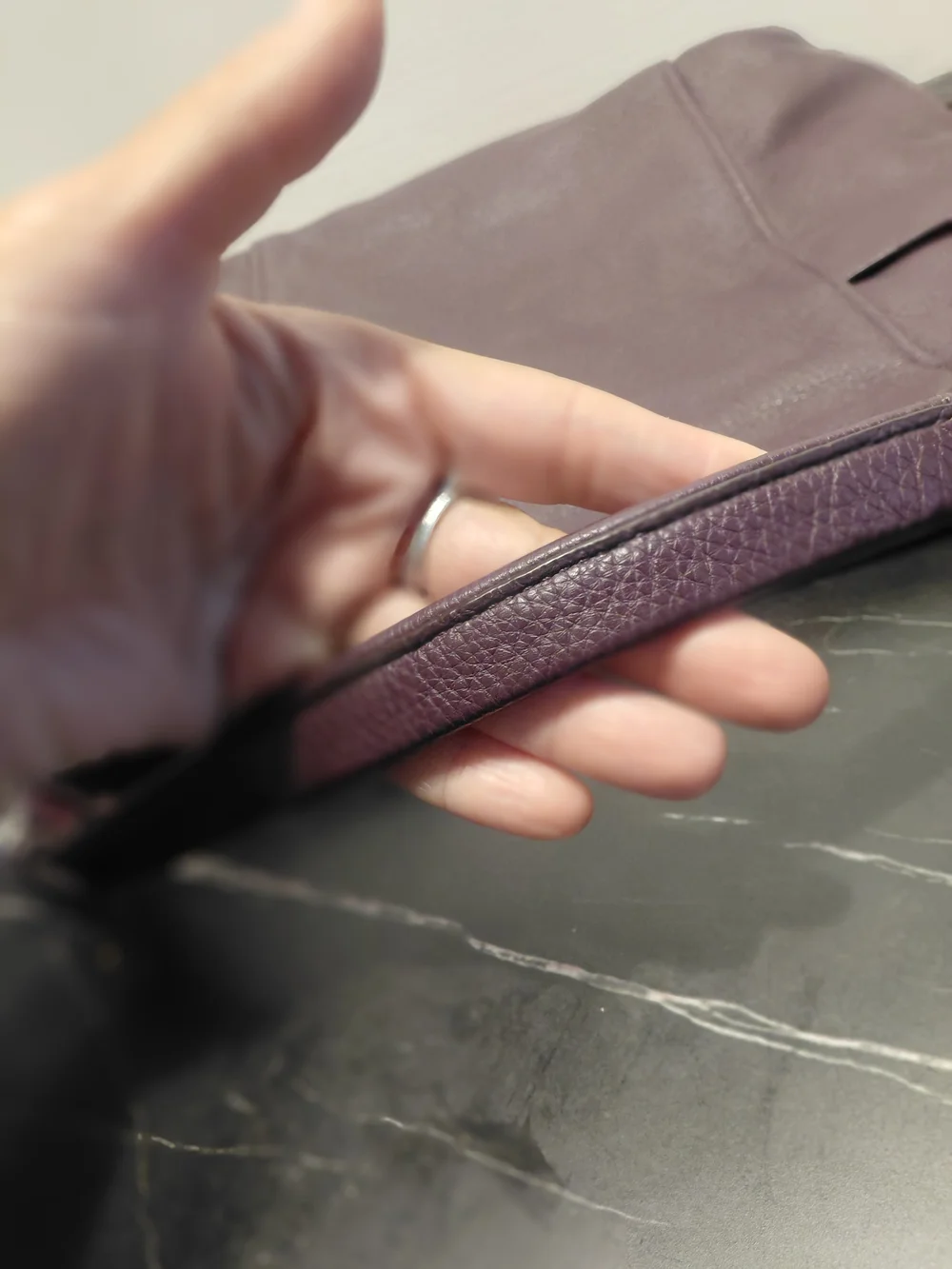 Coach Pebbled Leather Shoulder Bag/ Crossbody in Deep Plum.